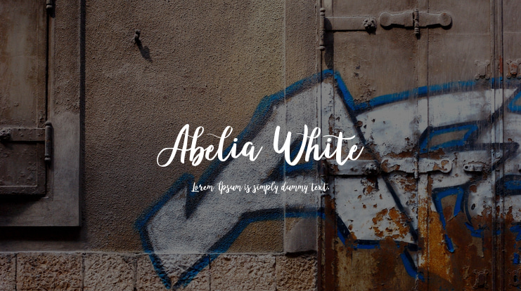 Abelia White Font