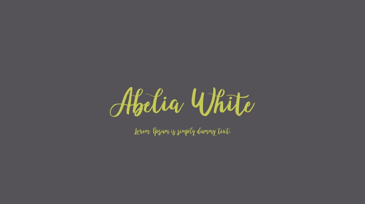Abelia White Font