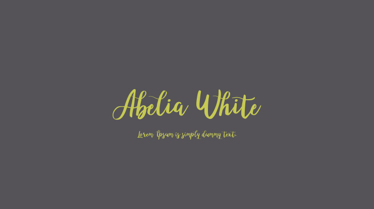 Abelia White Font