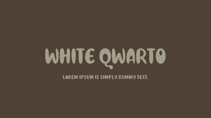 White Qwarto Font