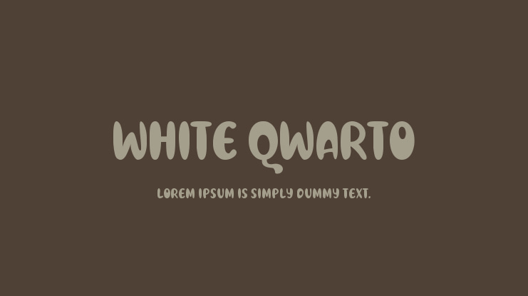 White Qwarto Font