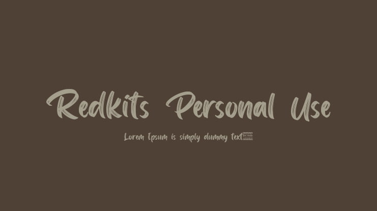 Redkits Personal Use Font
