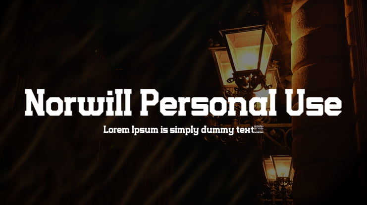 Norwill Personal Use Font