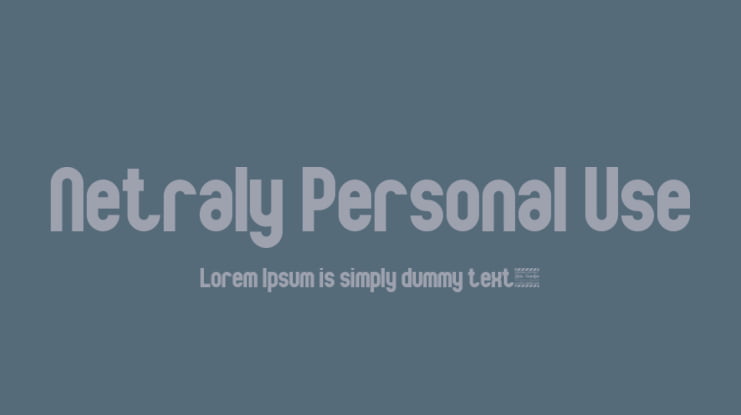 Netraly Personal Use Font
