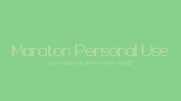 Maraton Personal Use Font