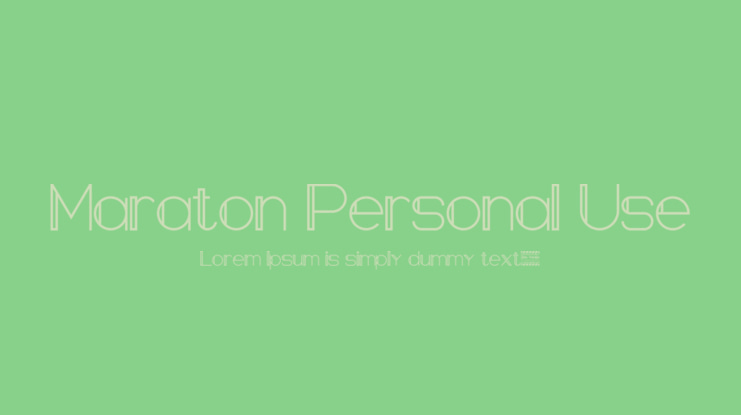 Maraton Personal Use Font