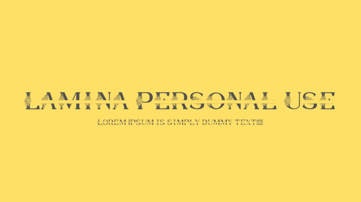 Lamina Personal Use Font