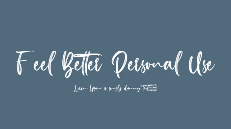 Feel Better Personal Use Font