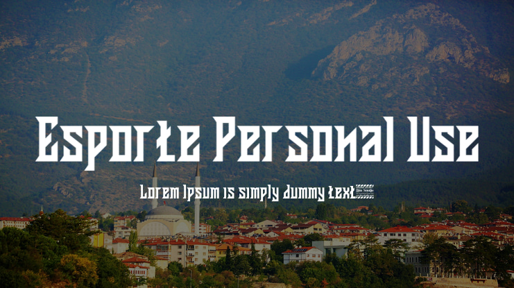 Esporte Personal Use Font