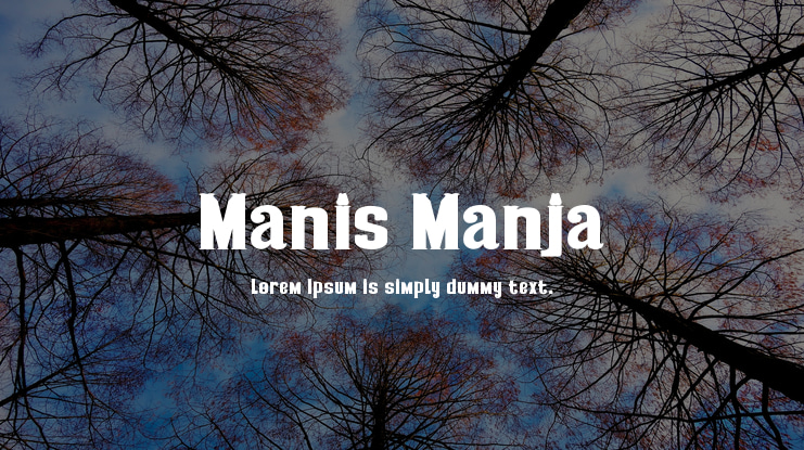 Manis Manja Font
