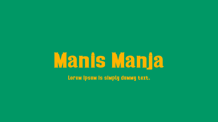 Manis Manja Font