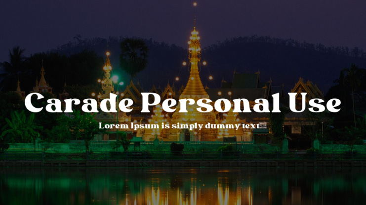 Carade Personal Use Font