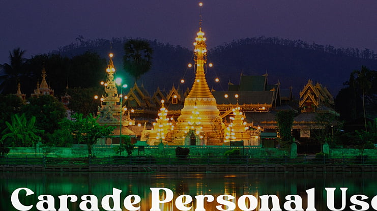 Carade Personal Use Font