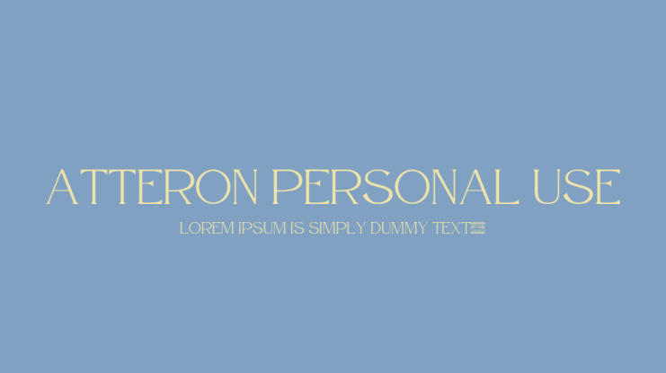 Atteron Personal Use Font