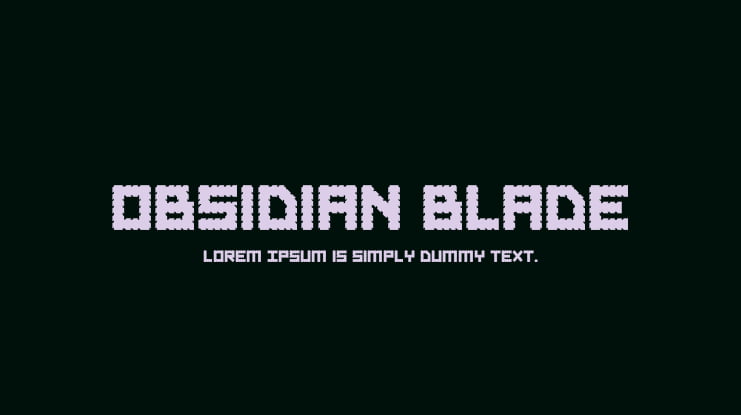 Obsidian Blade Font Family