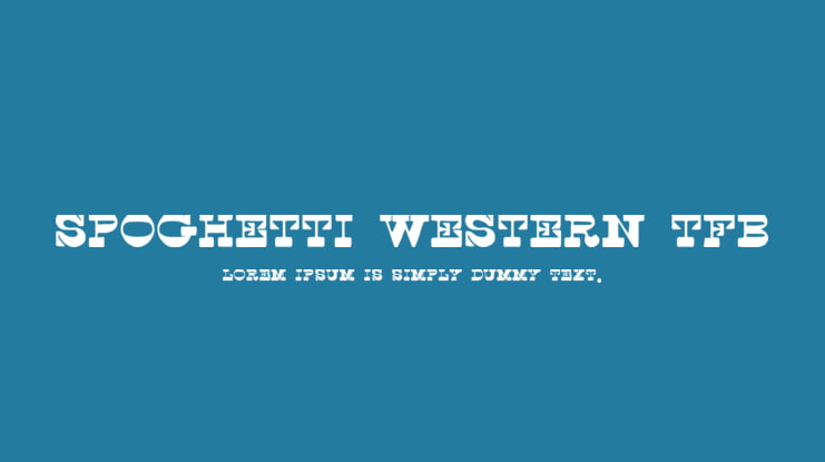 Spoghetti Western tfb Font