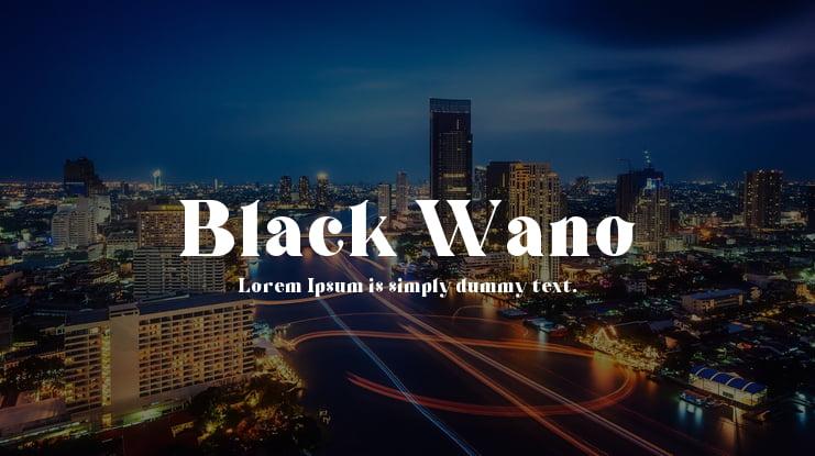 Black Wano Font