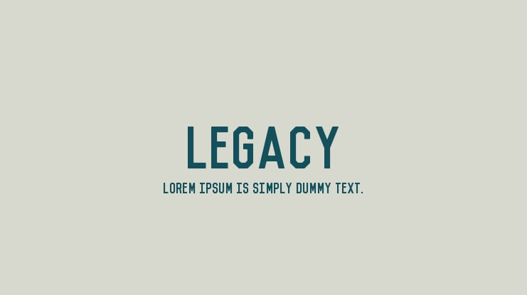Legacy Fonts