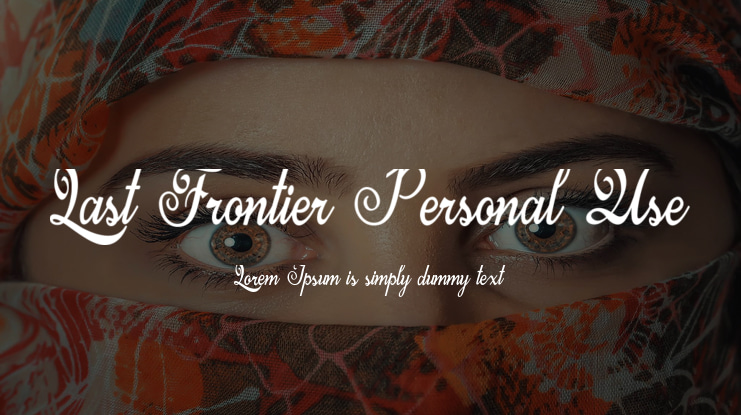Last Frontier Personal Use Font