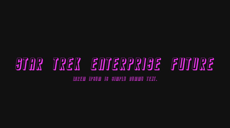 Star Trek Enterprise Future Font Family