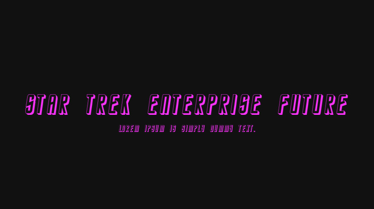 Star Trek Enterprise Future Font Family