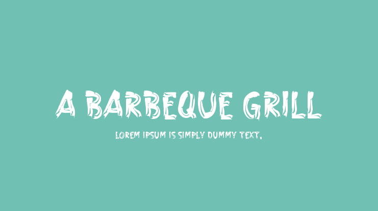 a Barbeque Grill Font
