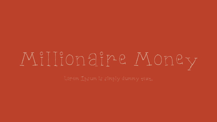 Millionaire Money Font