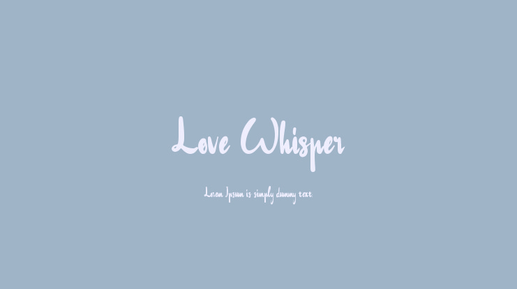 Love Whisper Font