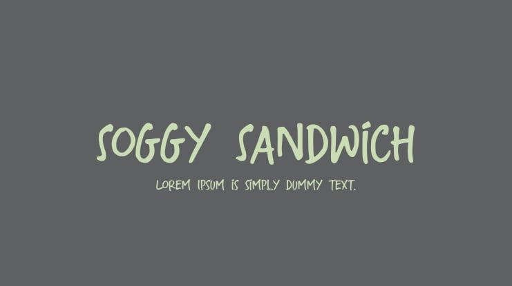 Soggy Sandwich Font