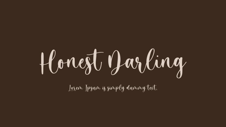 Honest Darling Font