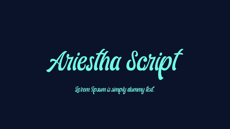 Ariestha Script Font