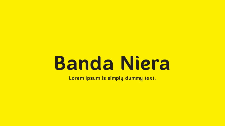 Banda Niera Font