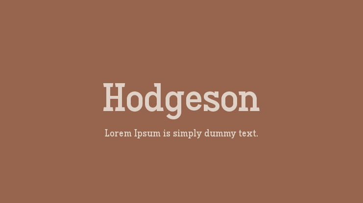 Hodgeson Font