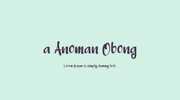 a Anoman Obong Font
