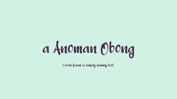 a Anoman Obong Font
