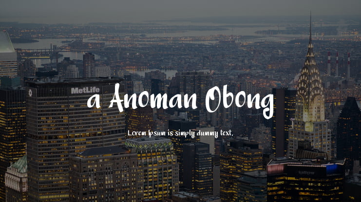 a Anoman Obong Font