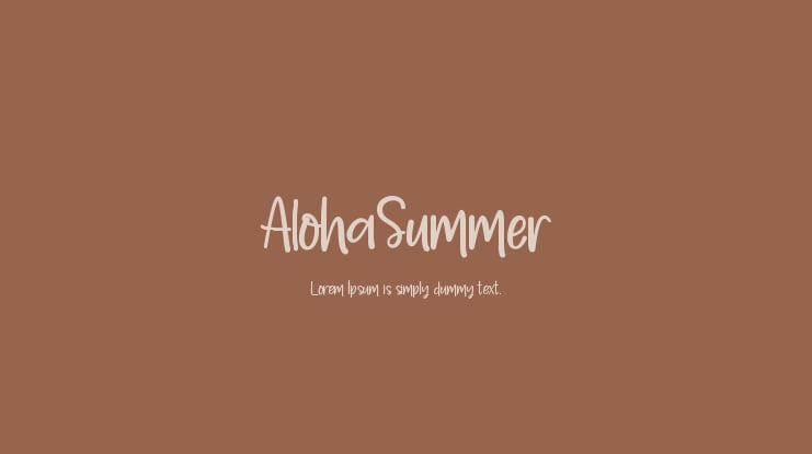 AlohaSummer Font