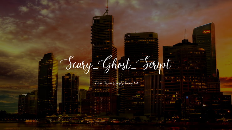 Scary_Ghost_Script Font