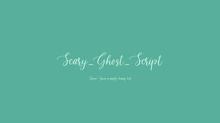 Scary_Ghost_Script Font