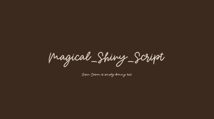 Magical_Shiny_Script Font