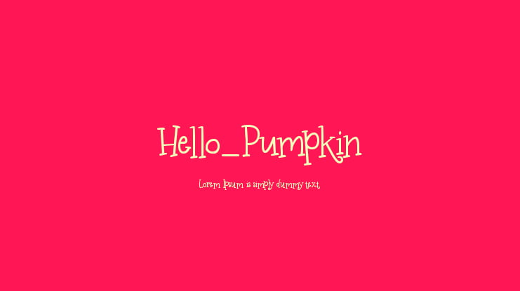 Hello_Pumpkin Font