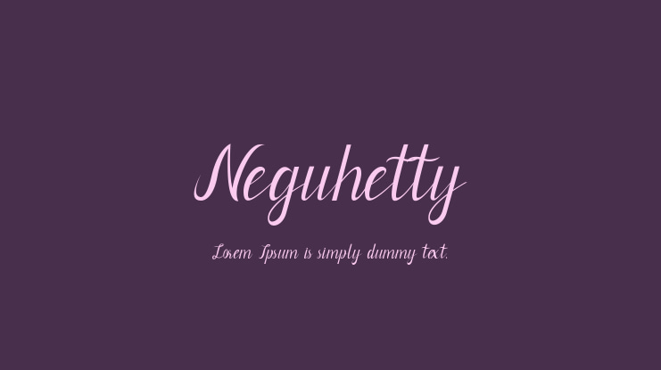 Neguhetty Font