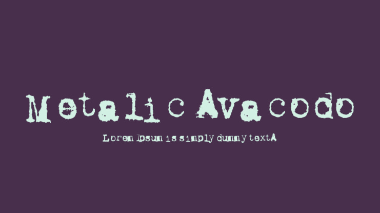 Metalic Avacodo Font