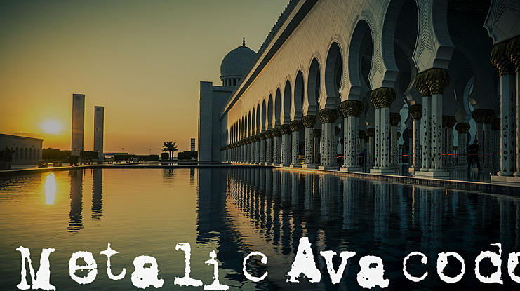 Metalic Avacodo Font