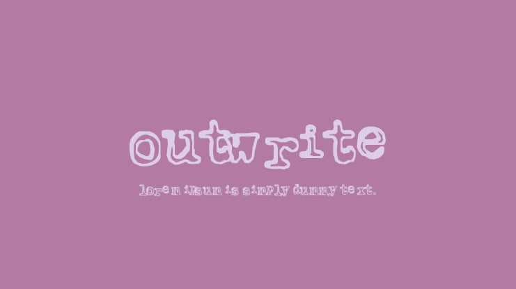 Outwrite Font