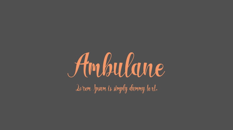 Ambulane Font