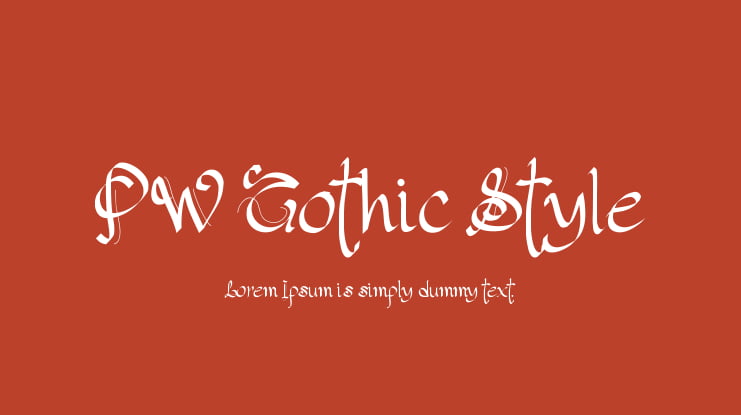 PW Gothic Style Font