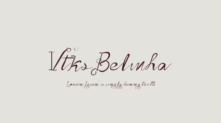 Vtks Belinha Font