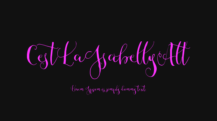 CestLaIsabellyAlt Font
