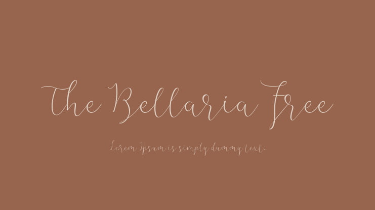 The Bellaria Free Font